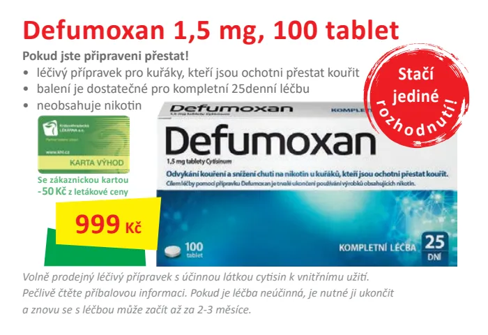 Defumoxan 1,5 mg 100 tablet s cenou 999Kč